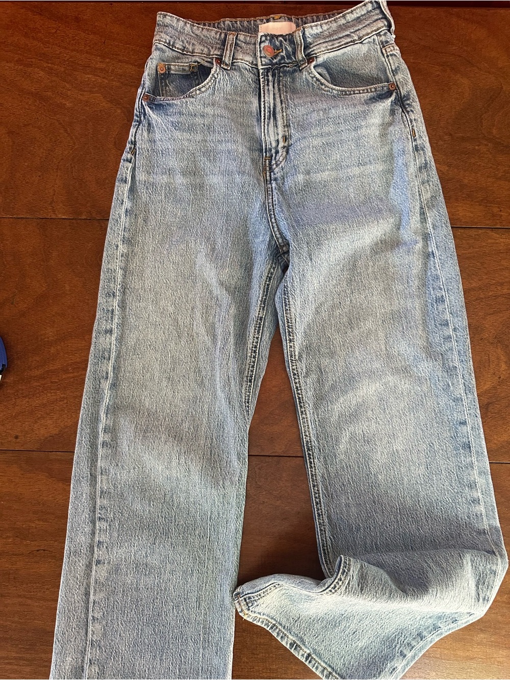 H&M High Waist Wide Leg Jeans Light Wash Denim Size 6 26x30 - Picture 10 of 10